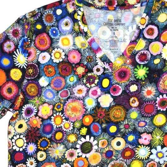 The Flowery V-Neck Cotton Tee Shirt