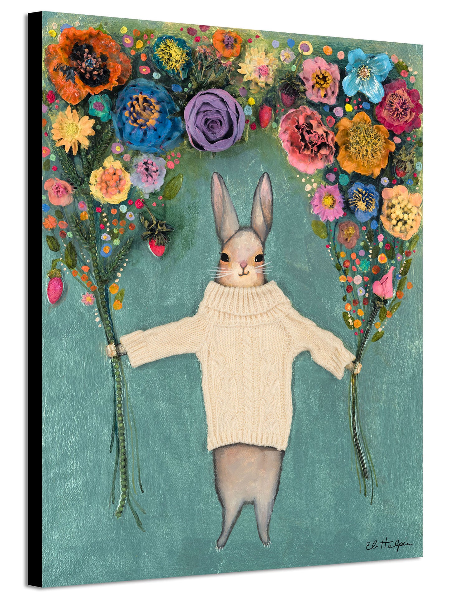Bunny Bouquets - Canvas Print