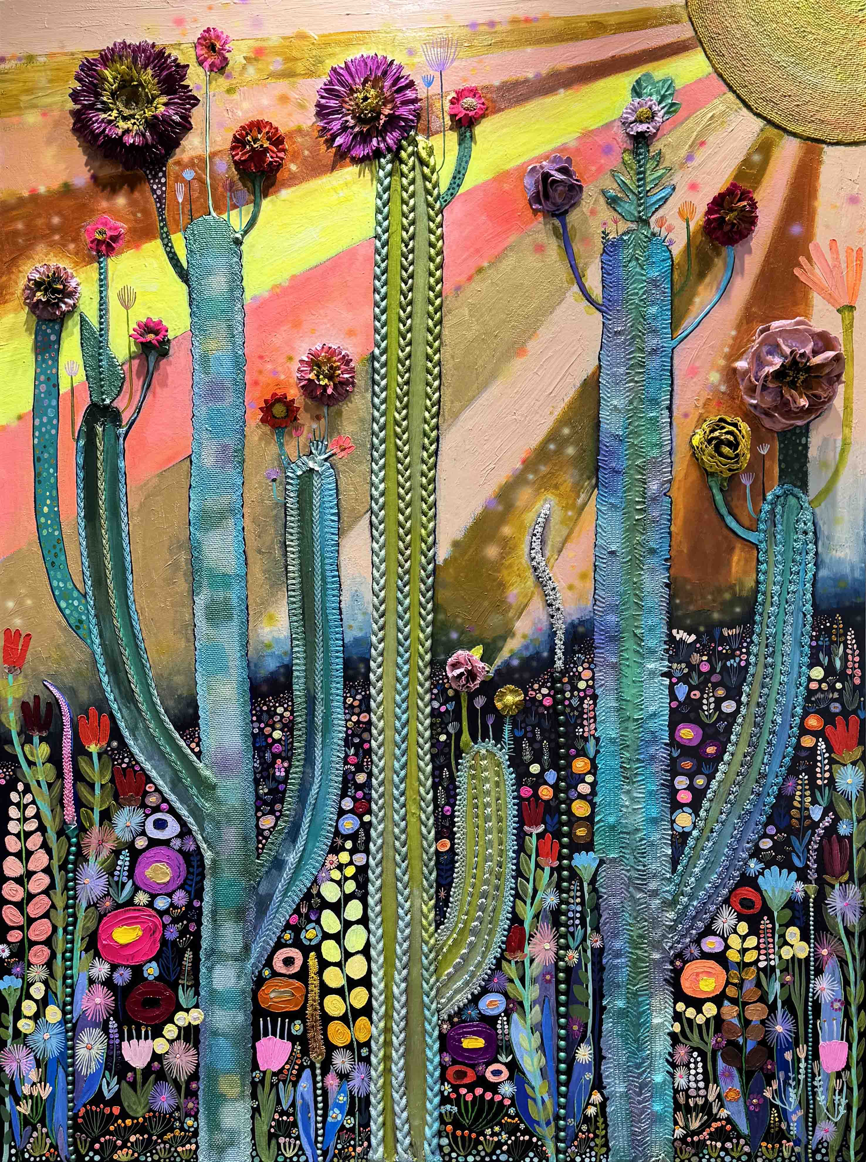 Desert Garden - 54x40" - Oil Painting – Eli Halpin