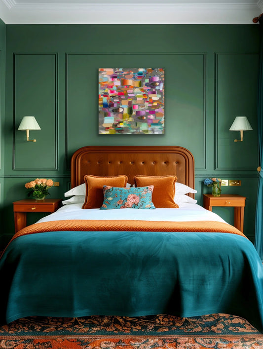 Feather Blanket 30x30" - Oil Painting