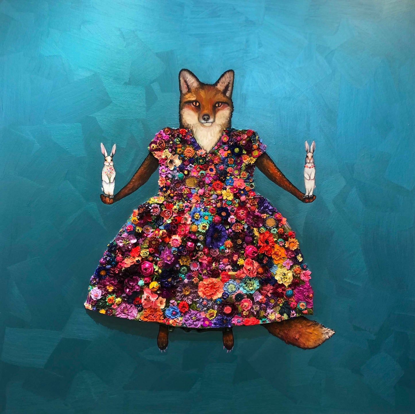 Fox Dressed 60x40" - Oil Painting