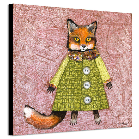 Foxy Winter Coat - Canvas Print