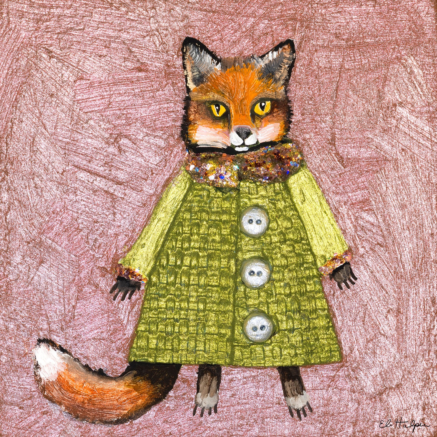 Foxy Winter Coat - Canvas Print