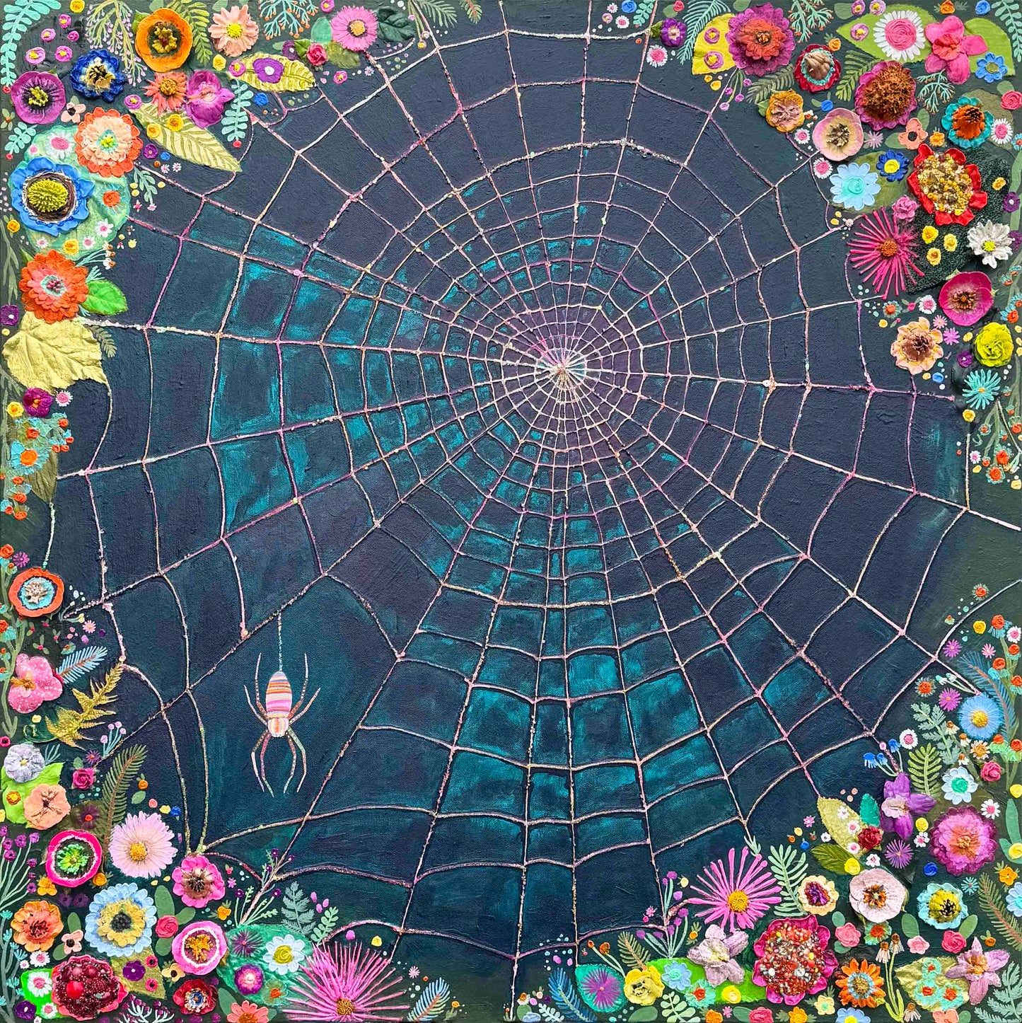 I Love Spiders 30x30" - Oil Painting
