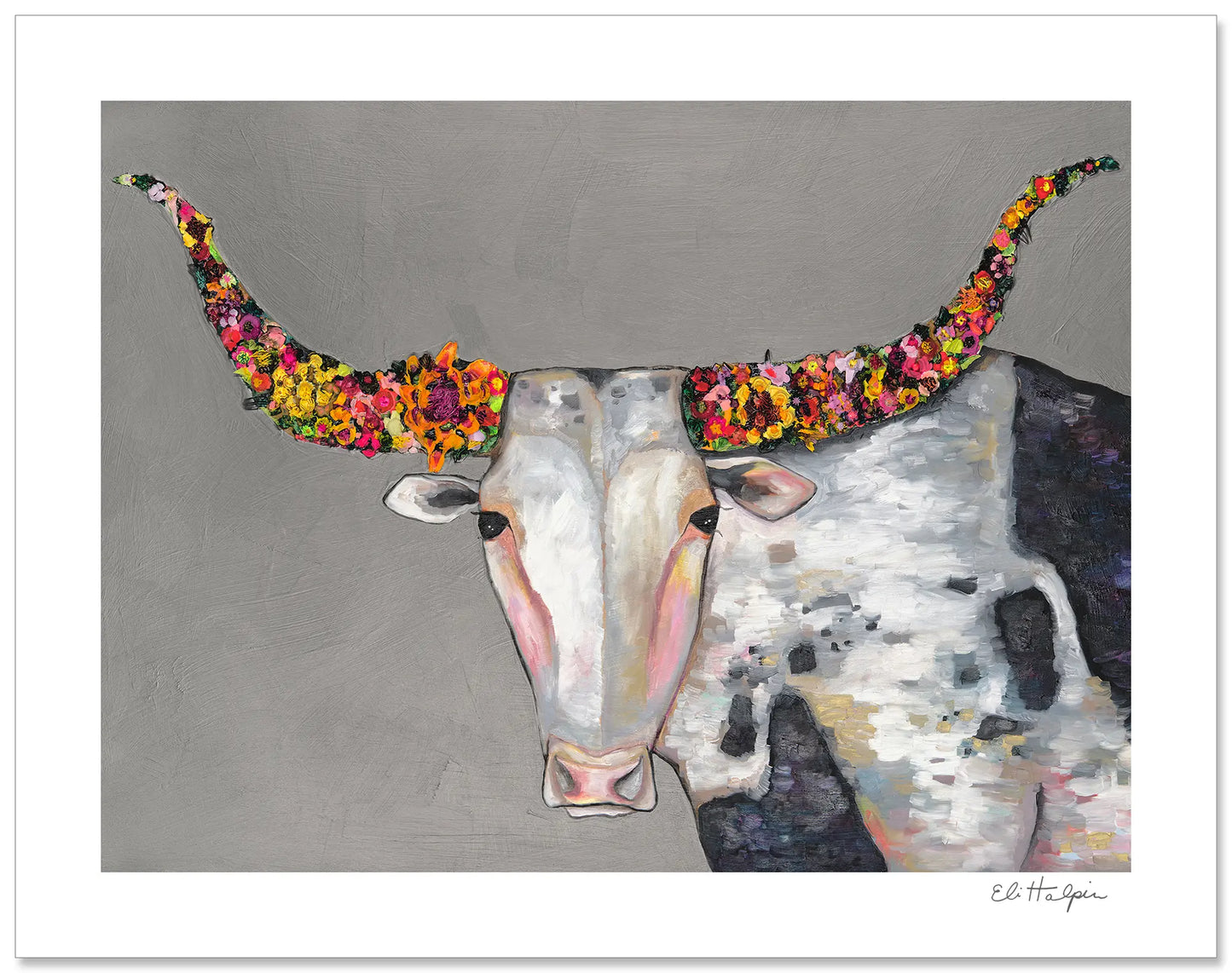 Longhorn Blooms - Signed Paper Print