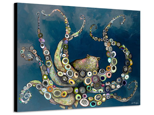 Octopus in the Deep Blue Sea - Canvas Print