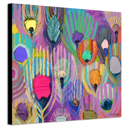 Peacock Wings 3- Canvas Print