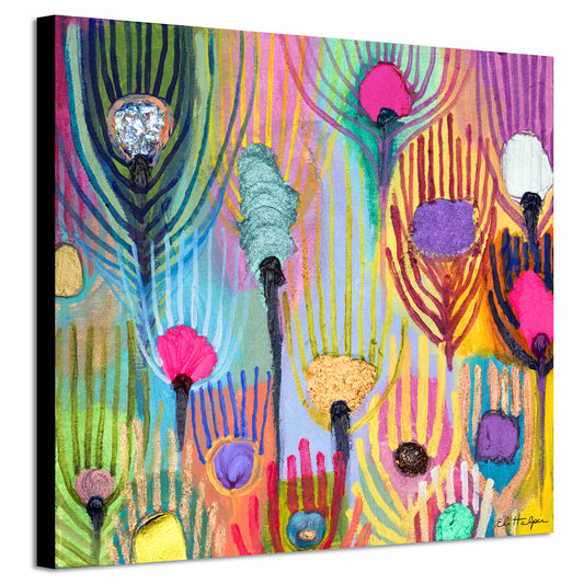 Peacock Wings 4- Canvas Print