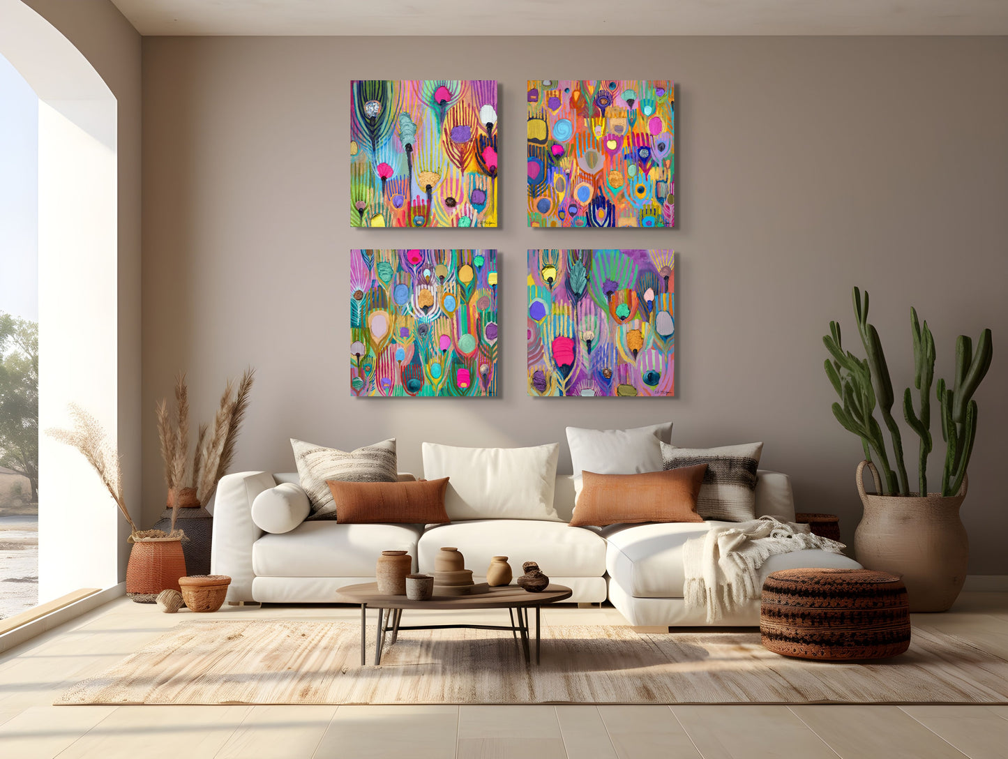 Peacock Wings 2- Canvas Print