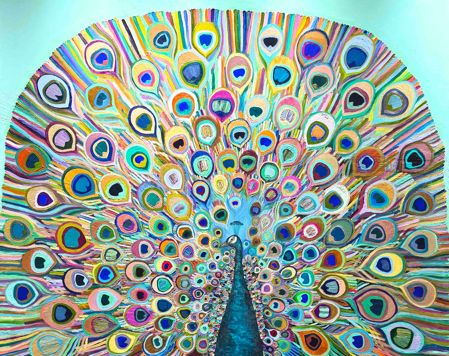 Peacock 48x60" - Oil Painting