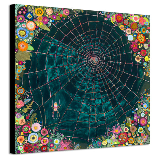 Pink Spiderweb - Canvas Print