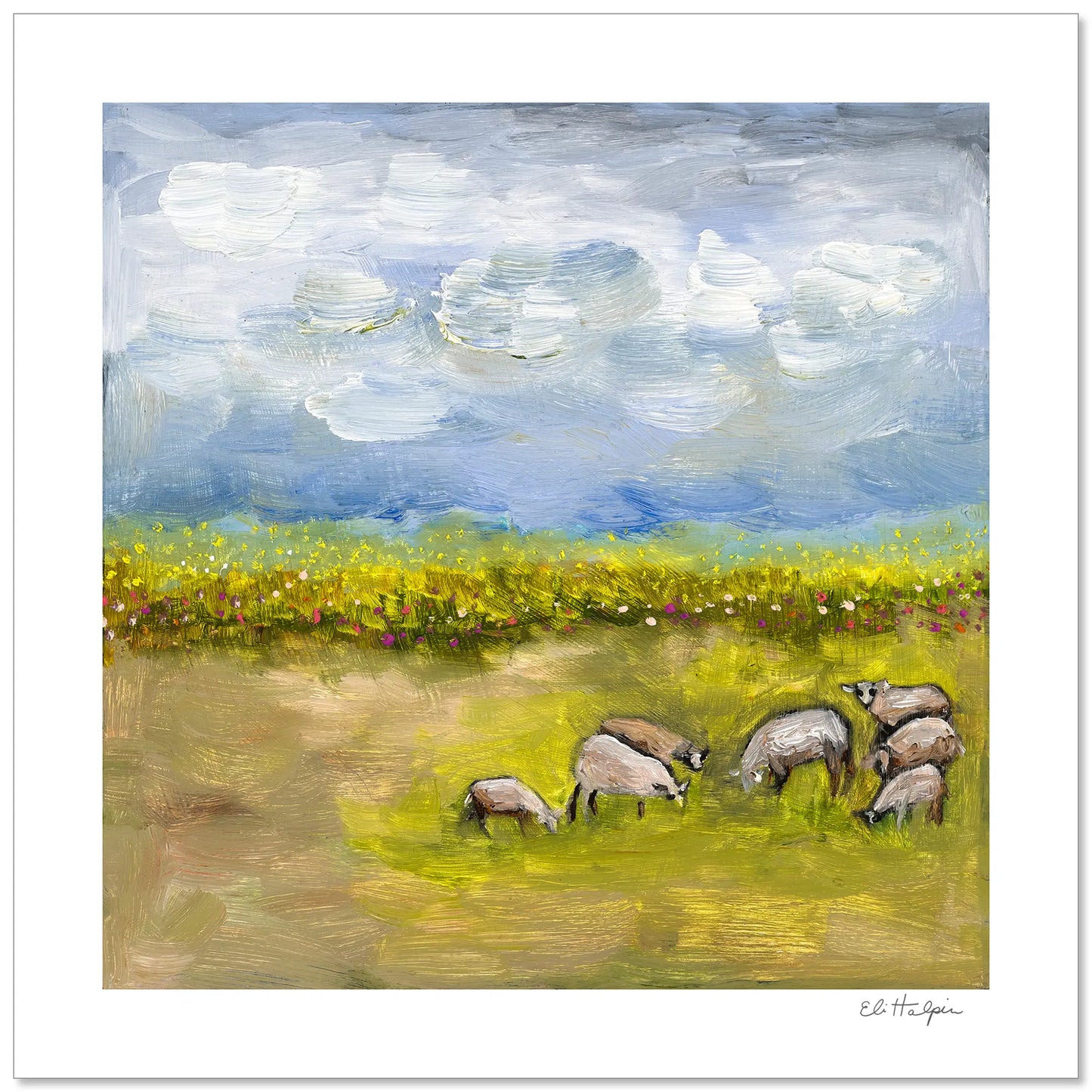 Sheep Pasture - Signed Paper Print