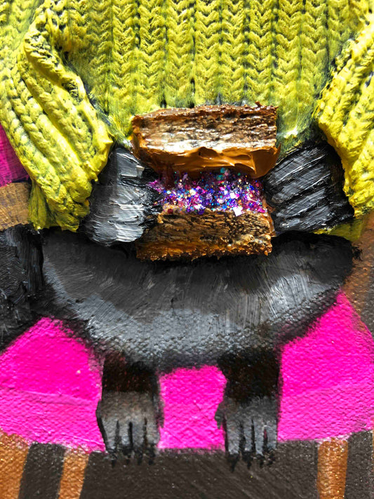 Peanut Butter & Jelly Sandwiches 24 x 24" - Oil Painting