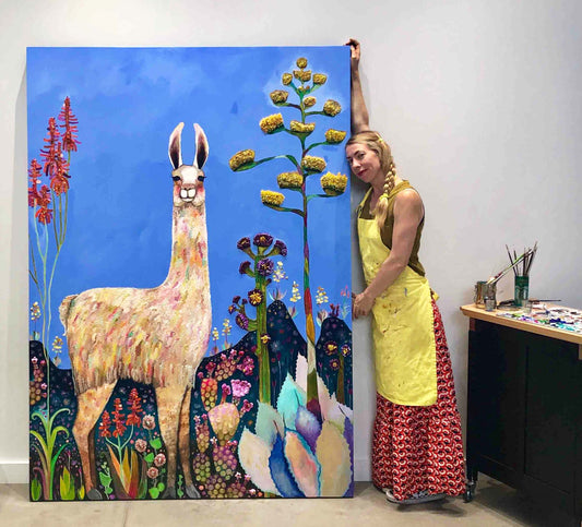 Tall Girl 7' x 5' - Oil Painting