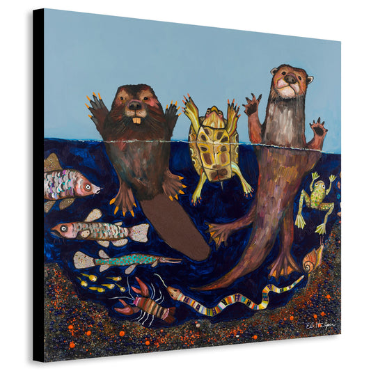 Turtle Rescue - Canvas Print