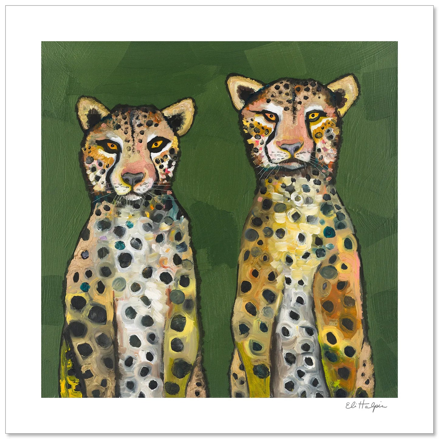 Two Cheetahs- Signed Paper Print