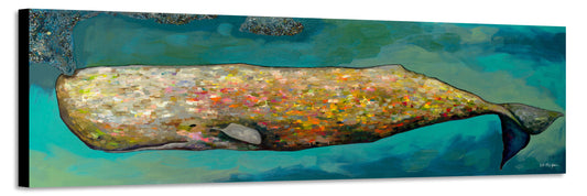 Whale in Seafoam - Canvas Print