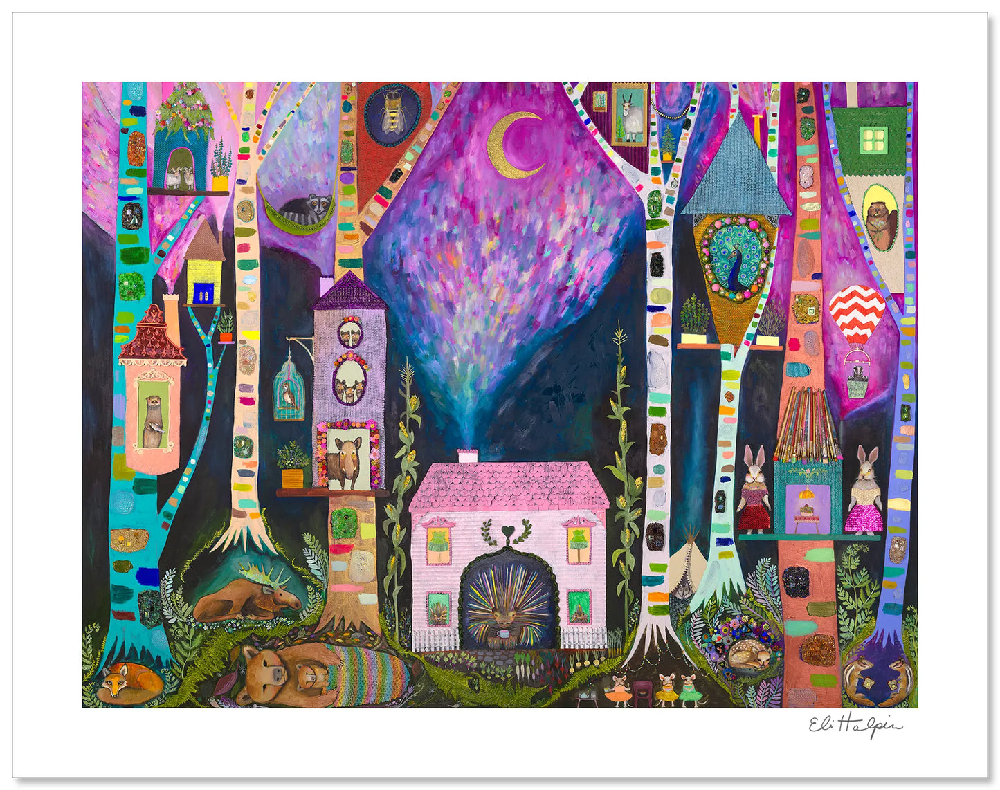 Woodland Creature Homes - Signed Paper Print