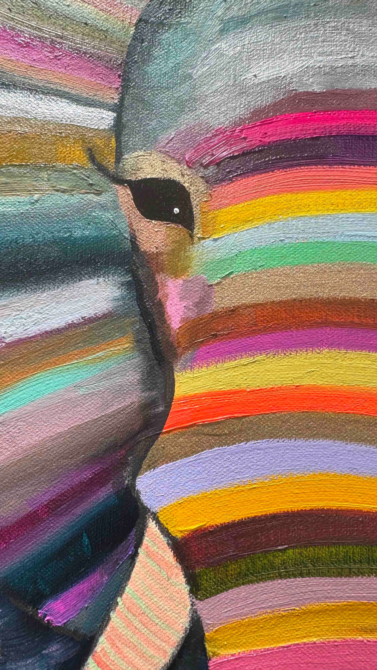 Baby Elephant 33x44" - Oil Painting