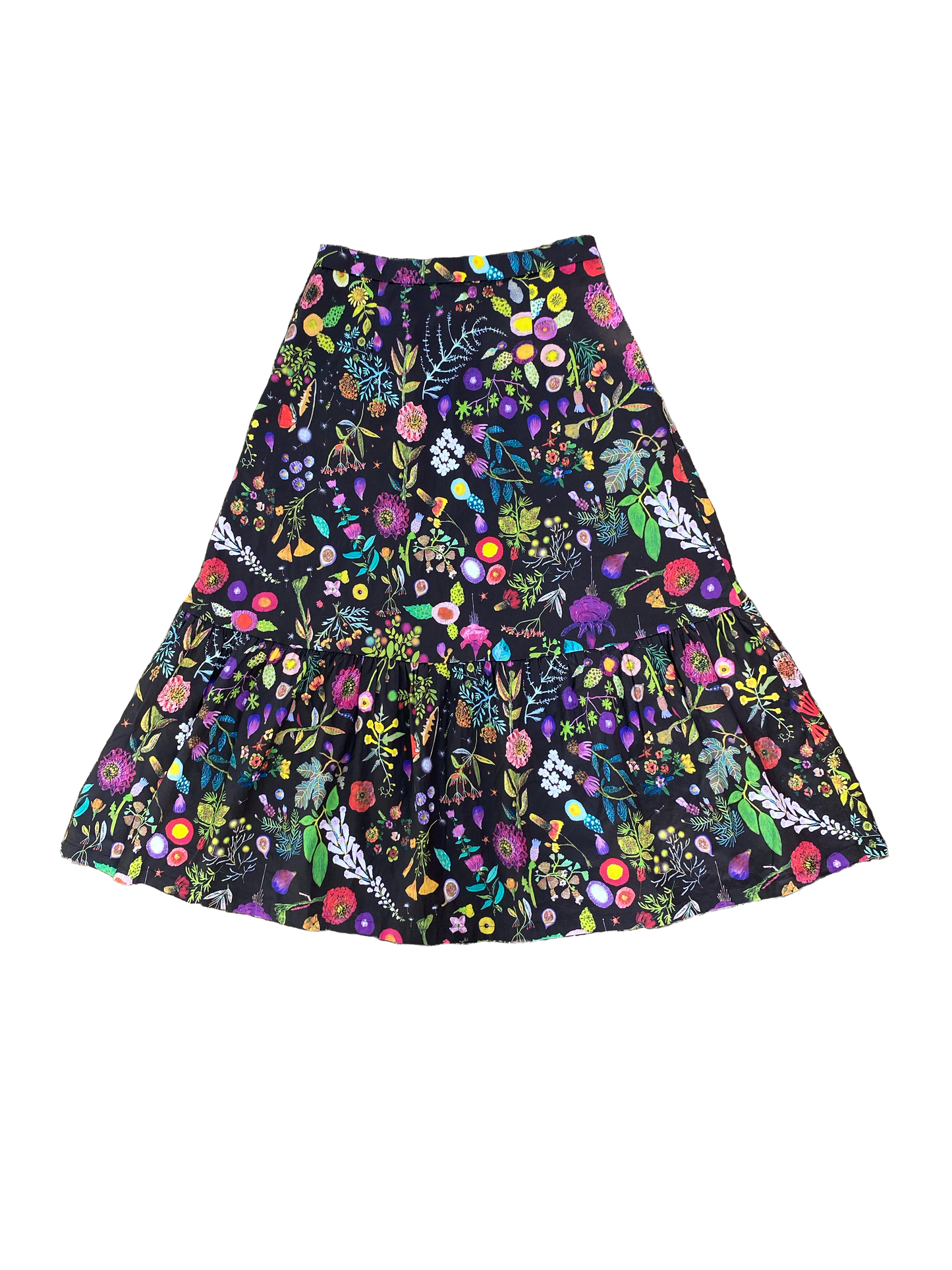 Fig Tree Garden Cotton Ruffle Skirt