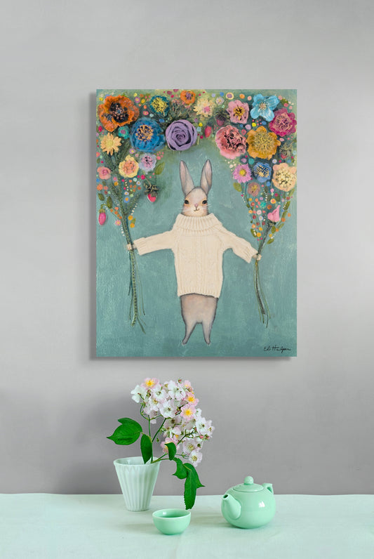 Bunny Bouquets - Canvas Print