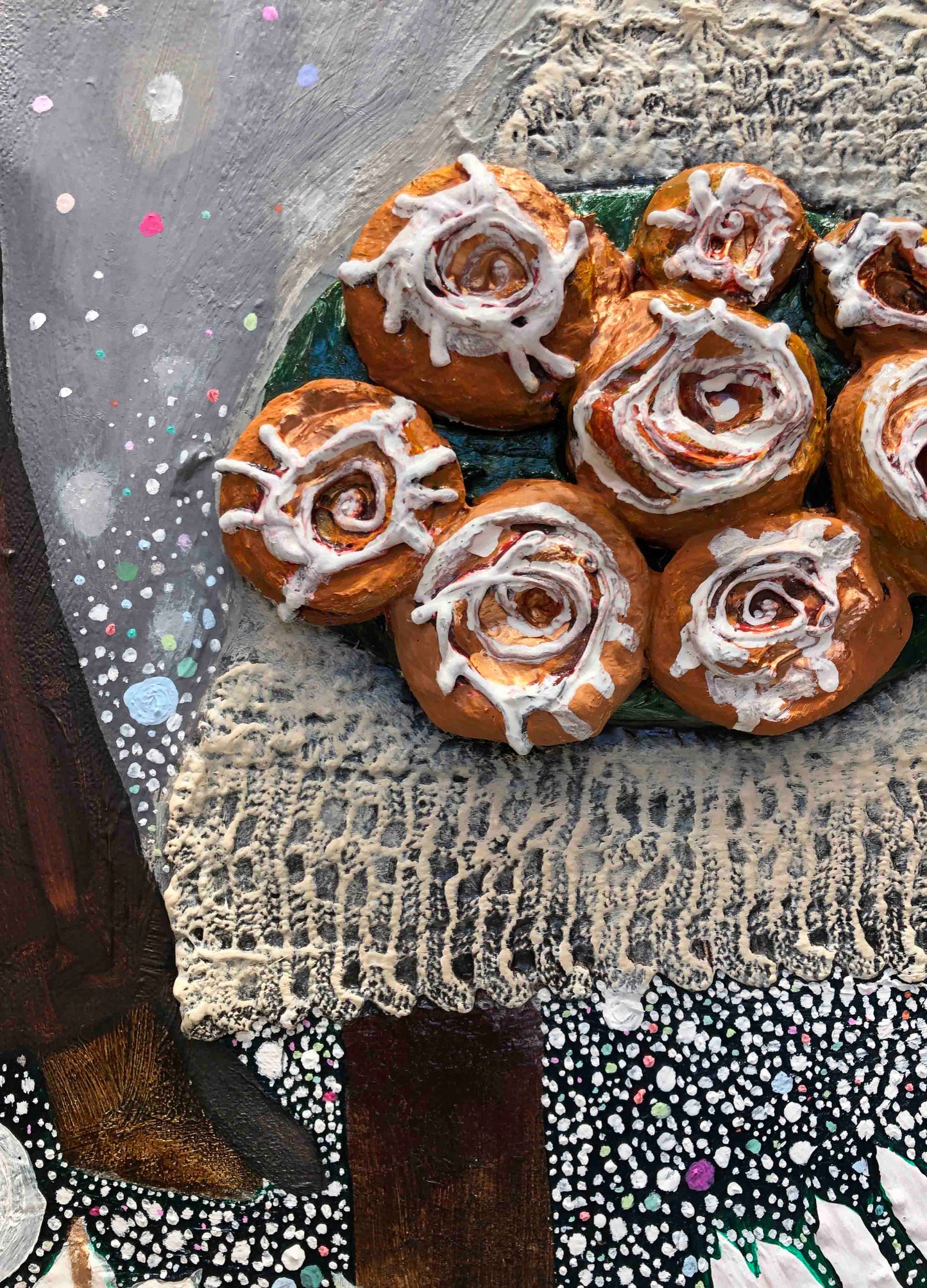 Cinnamon Buns 7' x 6' - Oil Painting