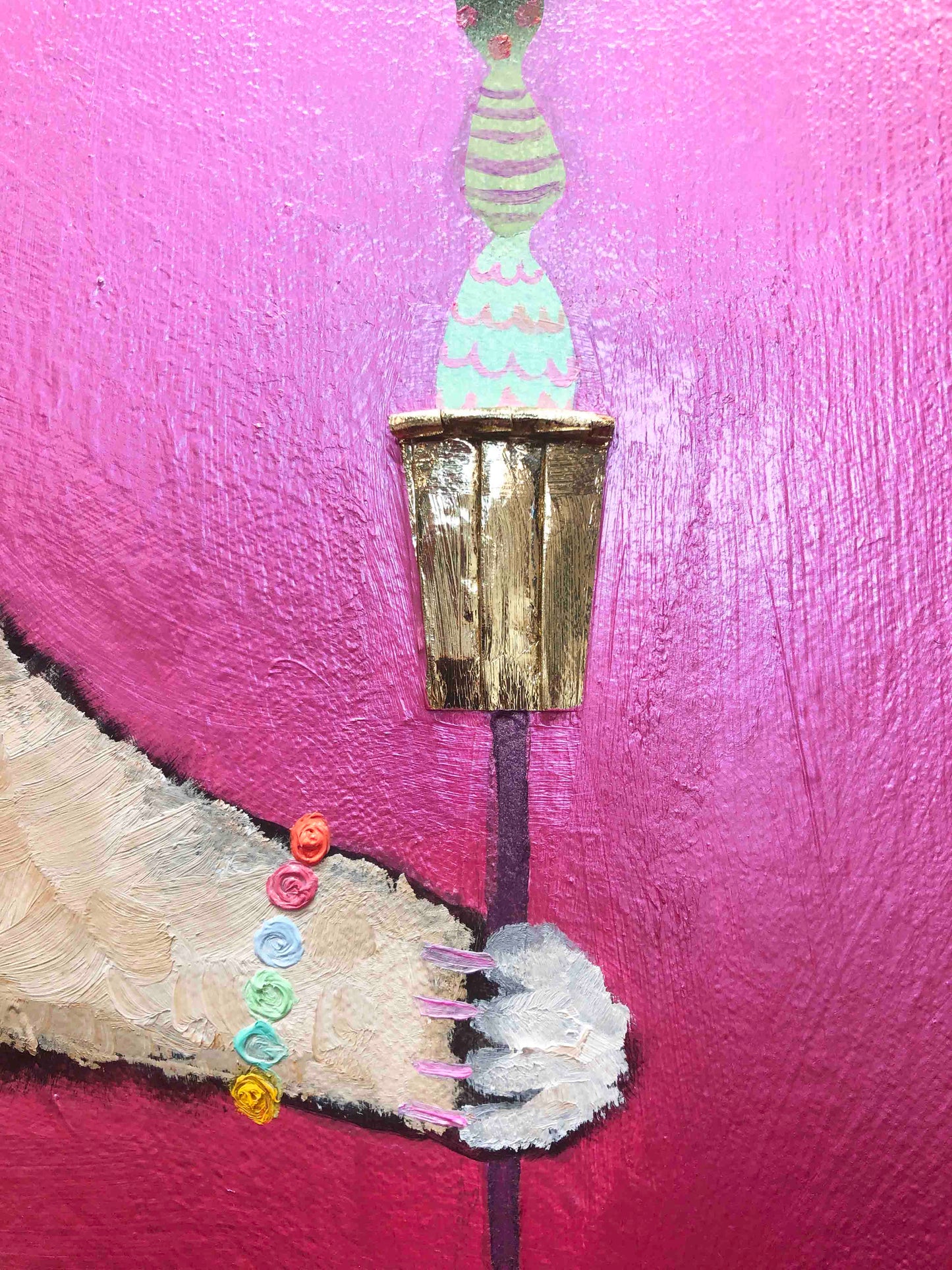 Easter Bunnies 36 x 36" - Oil Painting