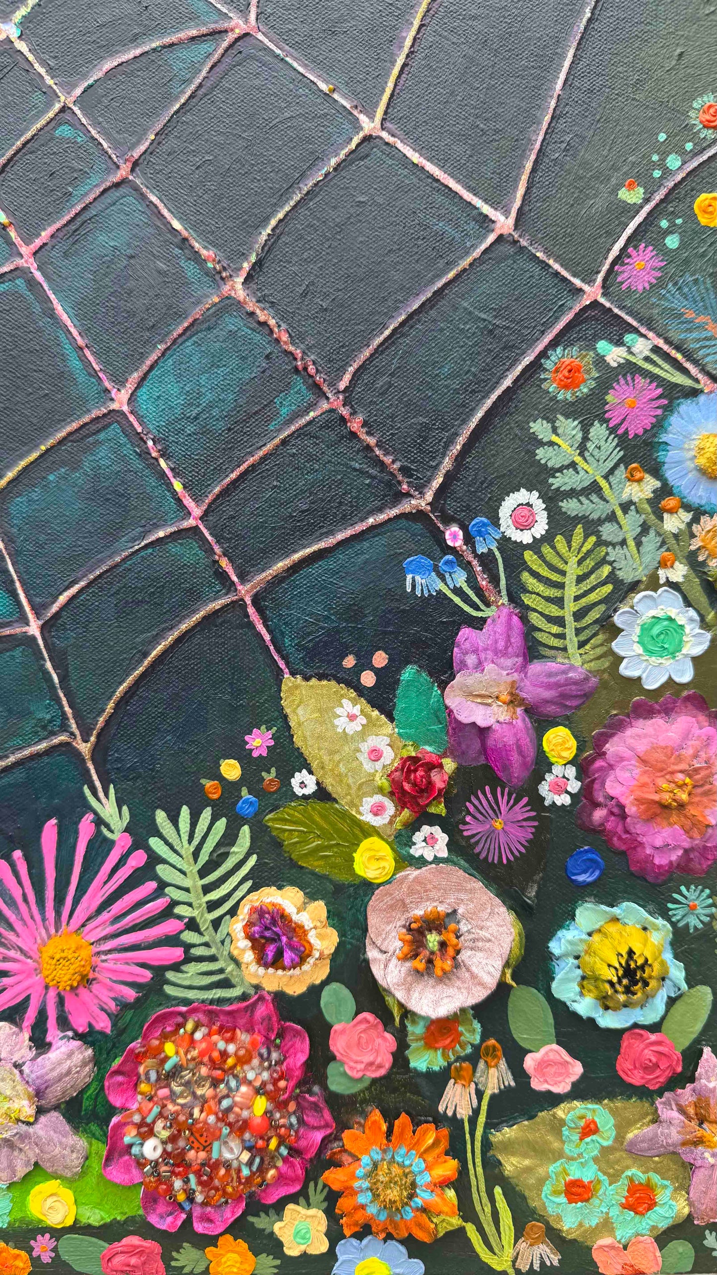 I Love Spiders 30x30" - Oil Painting