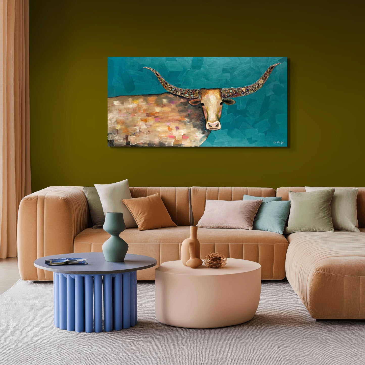 Jeweled Longhorn - Canvas Print