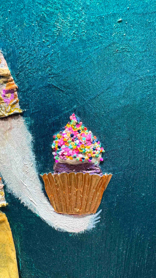 Kitty Cupcakes 11x14" - Oil Painting