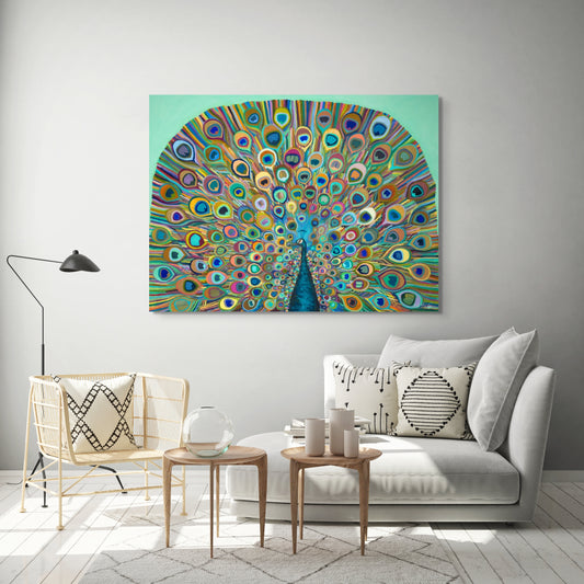 Peacock Bloom - Canvas Print