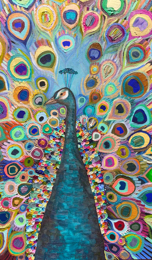 Peacock 48x60" - Oil Painting