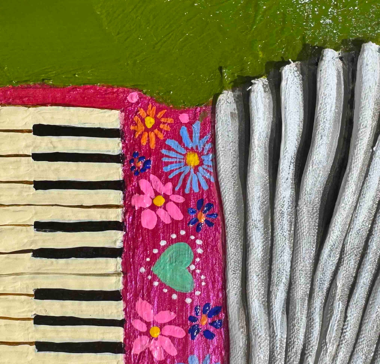 Pink Accordion - 6x6" - Oil Painting