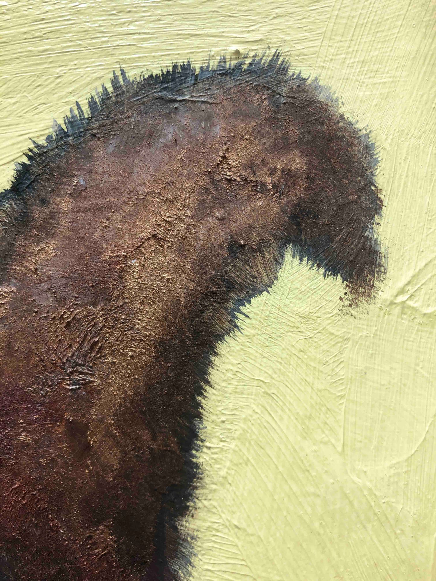 Sweater Weather Butter Yellow 11x11" - Oil Painting
