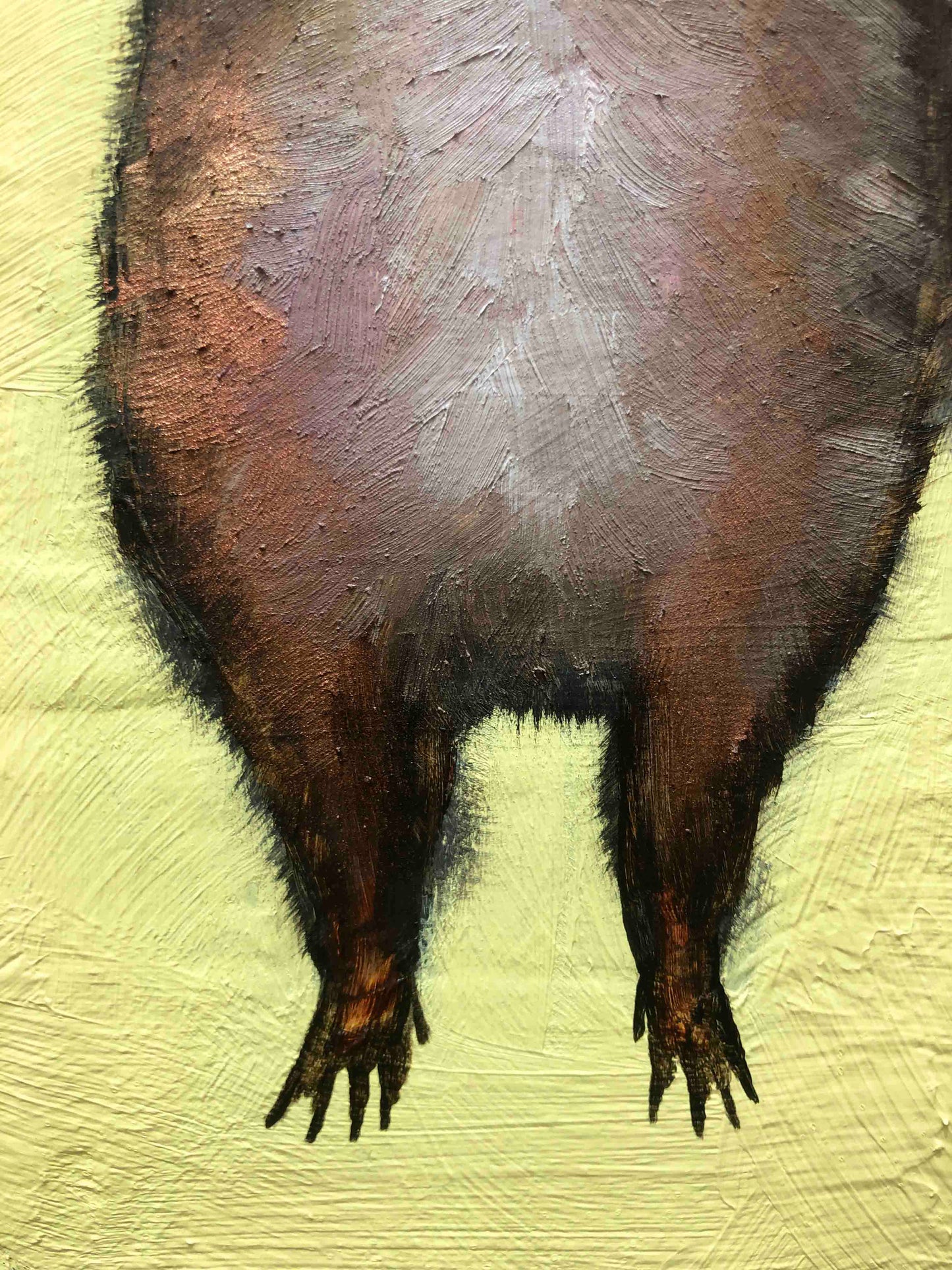 Sweater Weather Butter Yellow 11x11" - Oil Painting