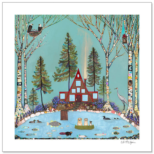 A Frame Lake House - Signed Paper Print