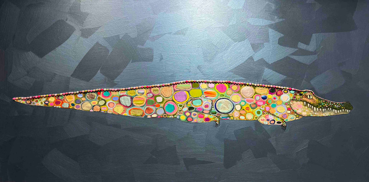 Alligator 6ft x 3ft - Oil Painting