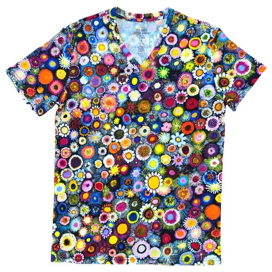 The Flowery V-Neck Cotton Tee Shirt