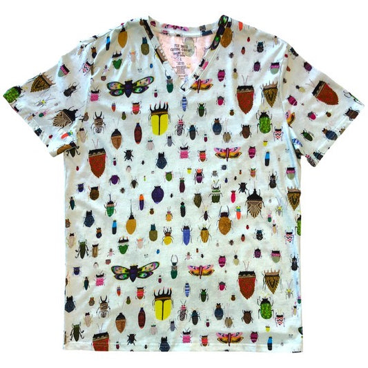 Beetles V-Neck Cotton Tee Shirt