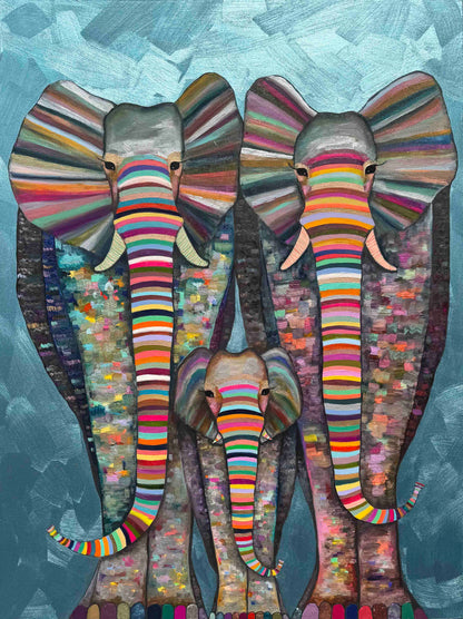 Baby Elephant 33x44" - Oil Painting