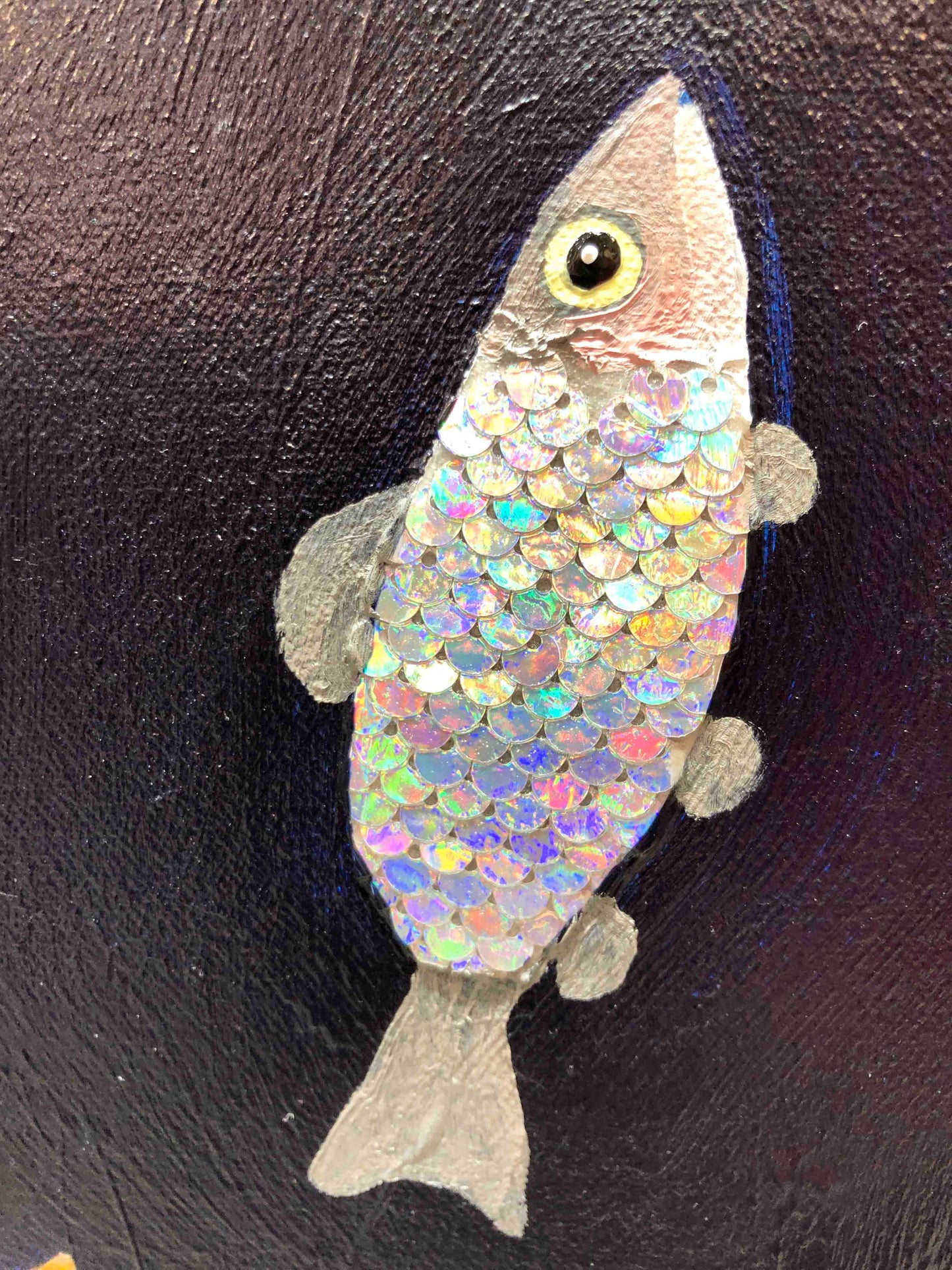 Gray Whale Calf 7ft x 6ft - Oil Painting