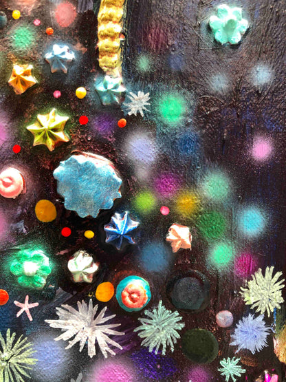 Gray Whale Calf 7ft x 6ft - Oil Painting