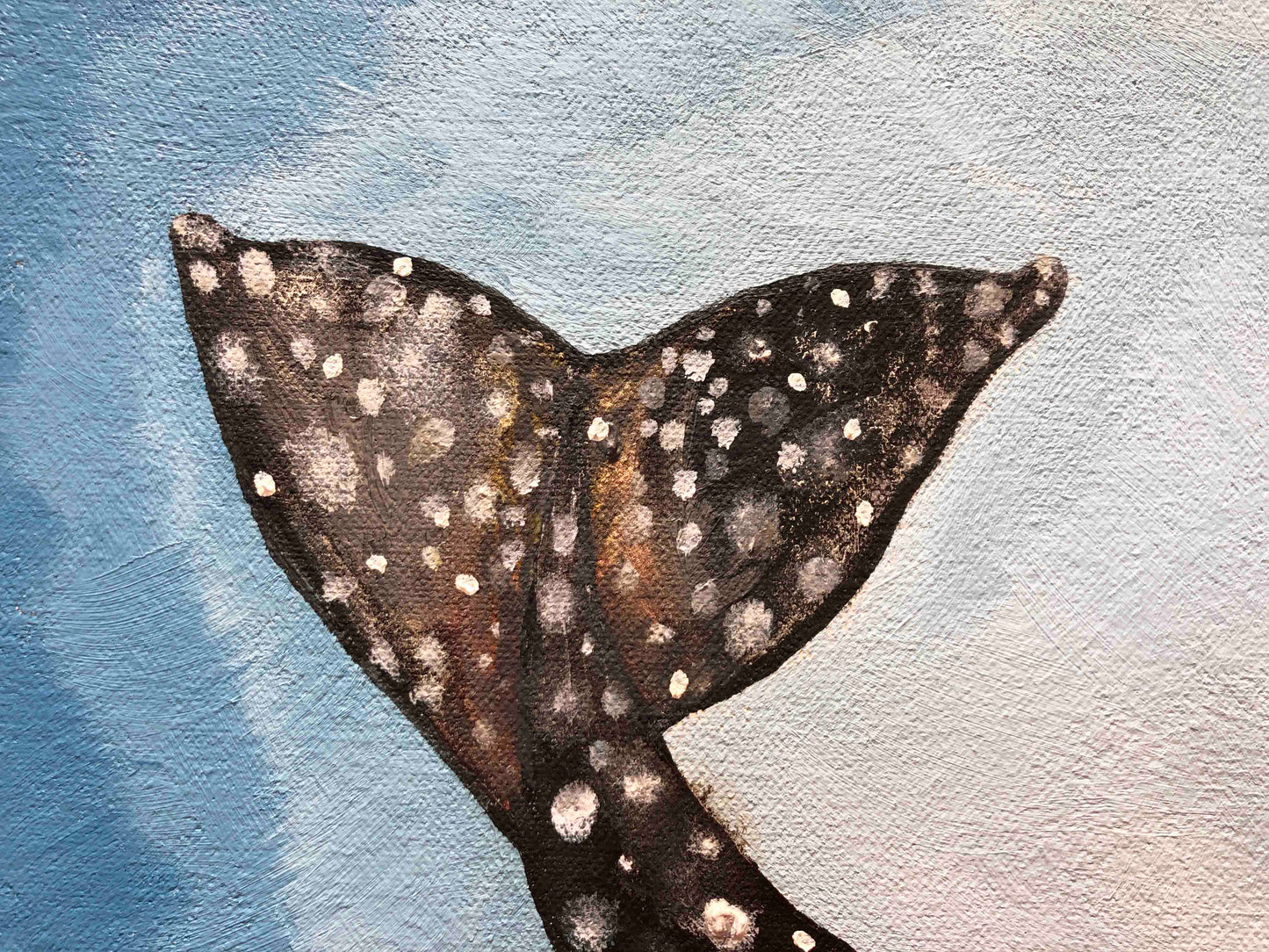 Gray Whale Calf 7ft x 6ft - Oil Painting