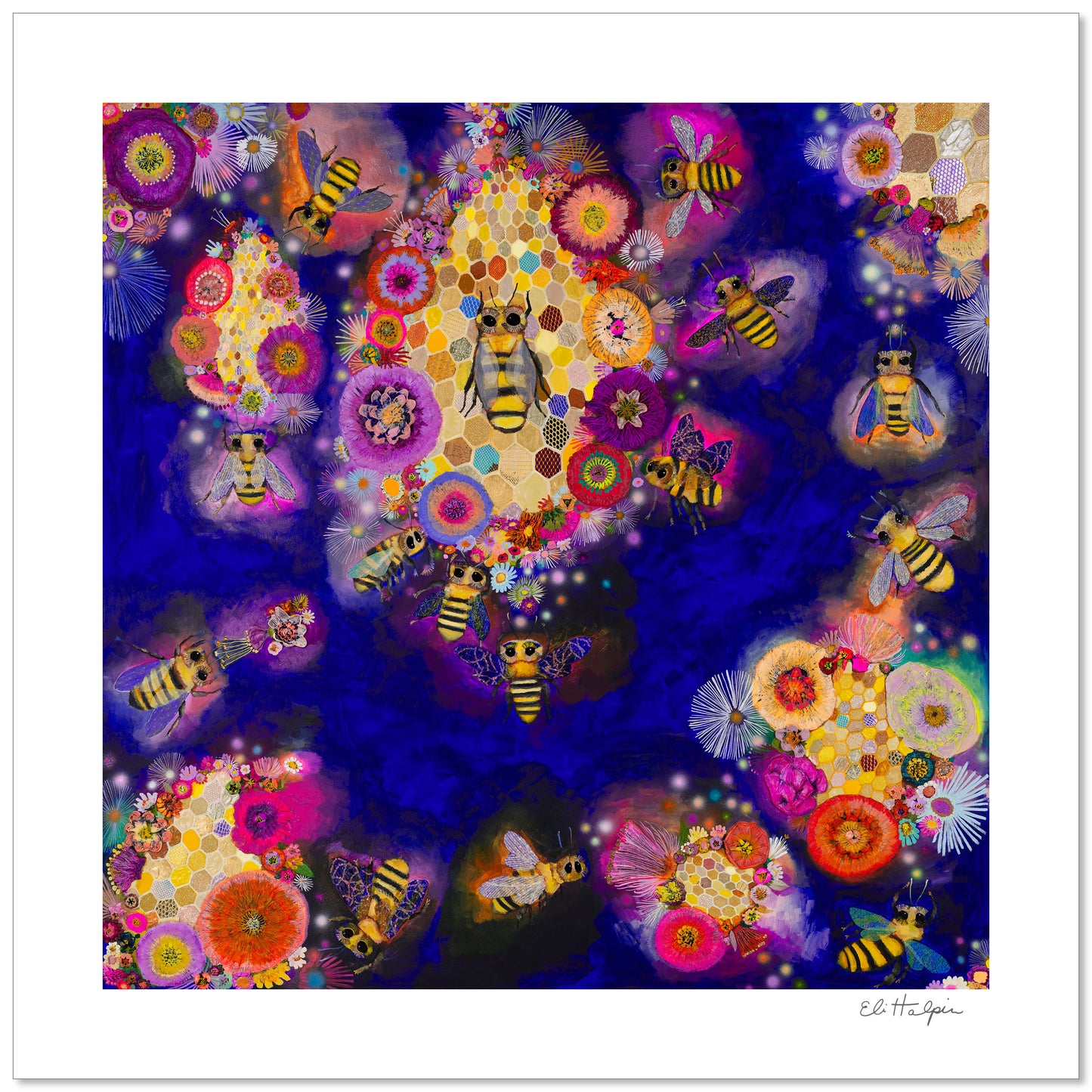 Bees with Ball Gown Wings - Signed Paper Print