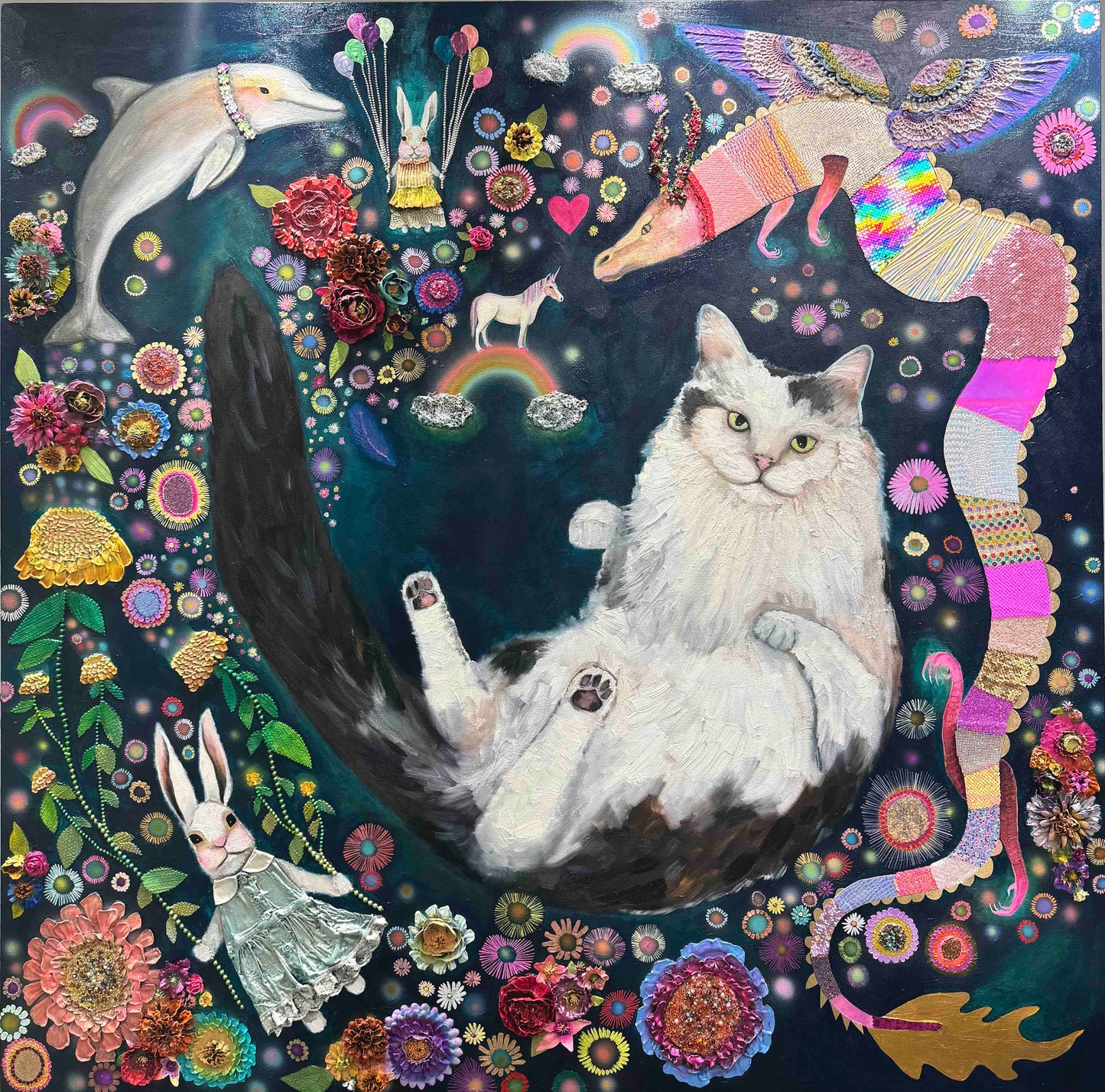 Year of the Dragon 60x60" - Oil Painting