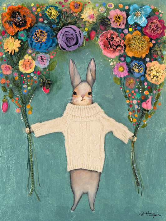 Bunny Bouquets - Canvas Print