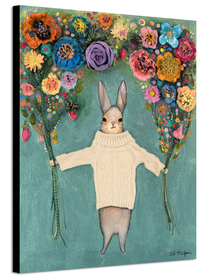 Bunny Bouquets - Canvas Print