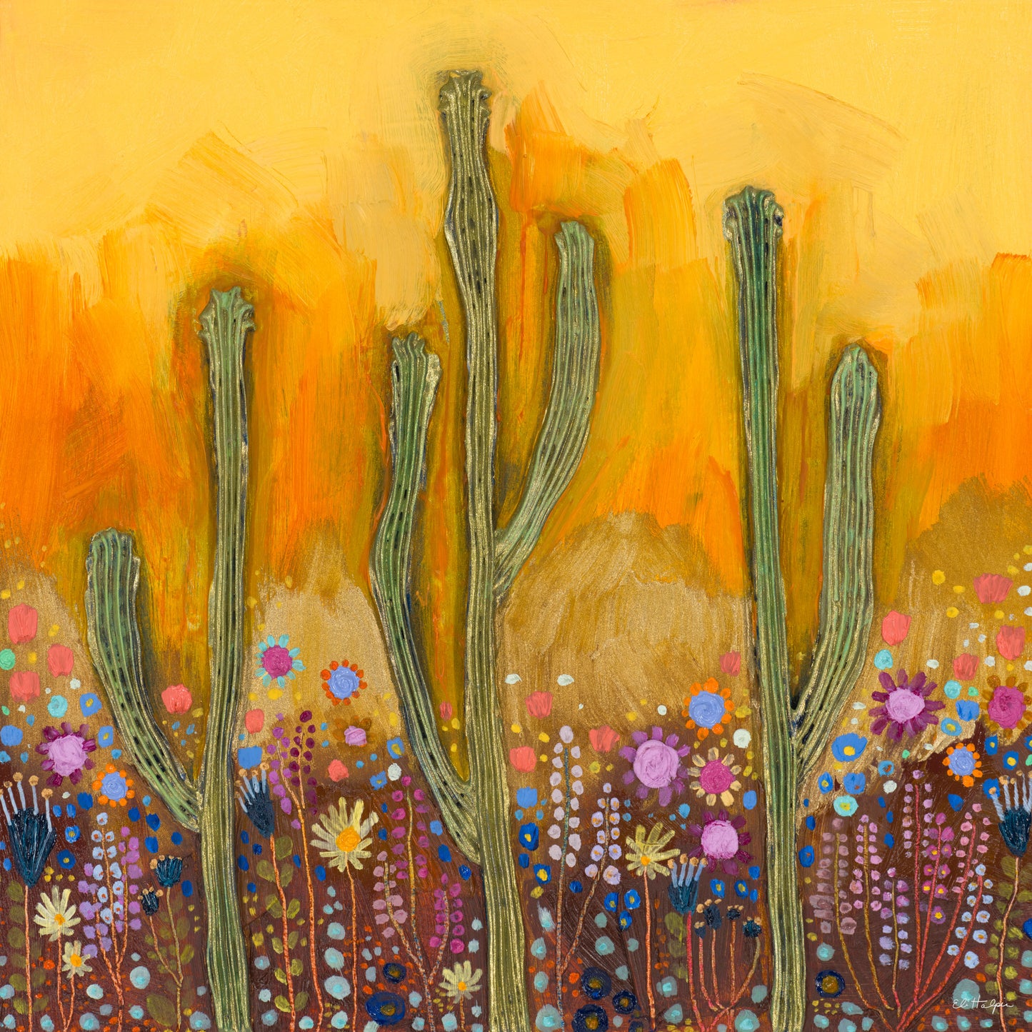 Butter Yellow Sky - Canvas Print