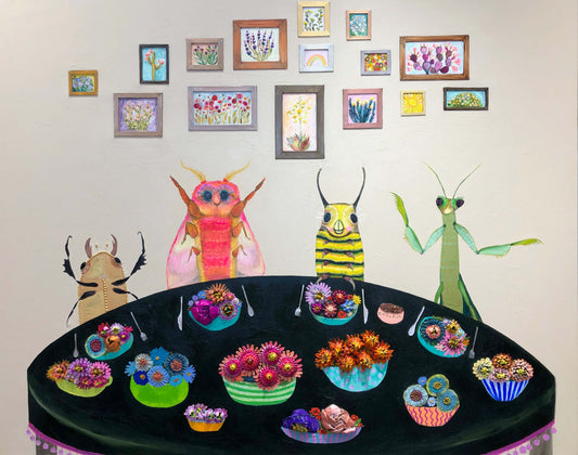 Caterpillar's House 48 x 60" - Oil Painting