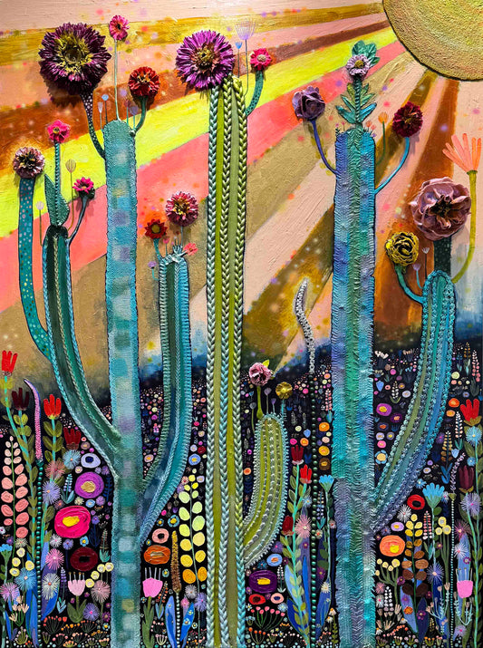 Desert Garden - 54x40" - Oil Painting